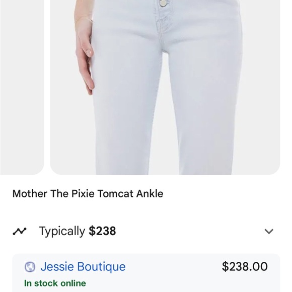 Mother Womens  The Pixie Tomcat Pina Colada Paradise Ankle Jeans 25 - Picture 5 of 11